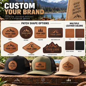 Gorra de Béisbol Trucker Snapback de 6 Paneles con Visera Plana y Malla, con Parche de Cuero y Logotipo Personalizado, Estilo Vintage, para <span class=keywords><strong>Hombre</strong></span>, <span class=keywords><strong>Surf</strong></span> y Deportes - Product Image 4