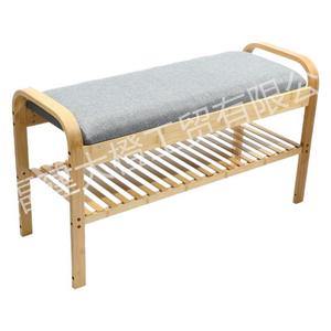 Banco para zapatos de madera de bambú con estante de almacenamiento, taburete de entrada de estilo nórdico para adultos - Product Image 4