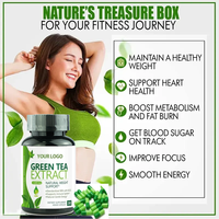 Ausreson L-carnitine biologique, extrait de feuilles de thé vert, capsules dures 1000mg, soutien à la perte de poids, Moringa, probiotiques, capsules de thé vert