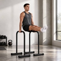 Barres parallèles en acier pour station de dips, idéales pour la musculation à domicile, support de pompes, équipement d'entraînement de force