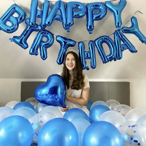 <span class=keywords><strong>2024</strong></span> nouveauté haute qualité 16 pouces joyeux anniversaire lettre aluminium <span class=keywords><strong>Film</strong></span> ballon ensemble pour l'obtention du diplôme anniversaire décorations - Product Image 2