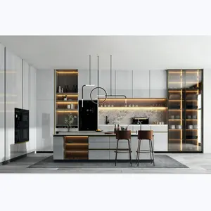 Good Price Simple Design European Style High Gloss Kitchen Cabinet Modern Custom Kitchen Cabinet Set