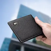 BISON DENIM - Genuine Leather Wallets for Men, Custom Logo