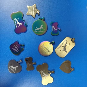 Étiquettes vierges personnalisables en acier inoxydable 304, gravables au laser, pour porte-clés, identification d'animaux, bagages, DIY, vente en gros - Product Image 5