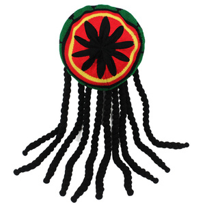 Cappello <span class=keywords><strong>Rasta</strong></span> Reggae all'ingrosso con <span class=keywords><strong>parrucca</strong></span> dreadlock nera, cappello divertente con dreadlock - Product Image 5