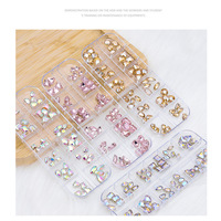 12 grilles Nail Art strass artisanat cristaux verre décorations ensemble Ab strass visage vêtements chaussures décor bricolage acrylique