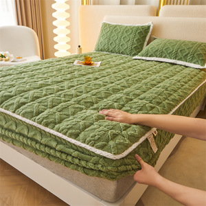 <span class=keywords><strong>Drap</strong></span>-Housse <span class=keywords><strong>en</strong></span> Polaire 100 % avec Conception Fonctionnelle, Enveloppant Entièrement à 360 Degrés, Protection de Matelas Confortable - Product Image 1