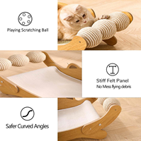 Planche à gratter pour chat avec coussin remplaçable-Un grand lit à gratter de style hamac protège les meubles, cadeau idéal pour chaton