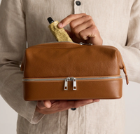Sacs cosmétiques à double compartiment OEM, sac de toilette compact et portable, sacs de maquillage de luxe pour femmes, organiseur de cosmétiques quotidien pour l'extérieur