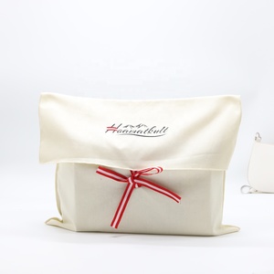 Customized Logo Custom Size Large Dust Bag Cotton Canvas <b>Gift</b> Pouch With Flap Twill Cotton <b>Envelope</b> Pouch for <b>Gift</b> Packaging - Product Image 4