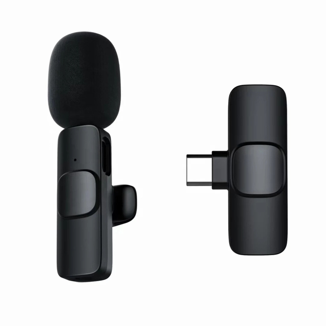 TioTok K8 Wireless Lavalier Microphone Portable Mini Audio Video Recording Mic Noise-Cancellation for Live Broadcast Vlogging C