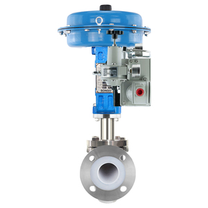 Válvula de Globo Neumática de Diafragma Único Tipo Dividido PN25 SS304 con Brida de Control de PTFE - Product Image 6