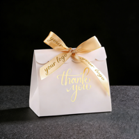 Caja de Dulces Reciclable con Nombre de los Novios Impreso, Recuerdo de Boda Artístico, Forro de Esponja, Cinta de Satén a Juego para Recuerdos de Despedida de Soltera