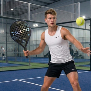 Raquettes de padel professionnelles en fibre de carbone 18K, Palas De Padel, logo personnalisé, forme en goutte d'eau, noyau souple, raquette de padel, <span class=keywords><strong>tennis</strong></span> de plage pro - Product Image 1