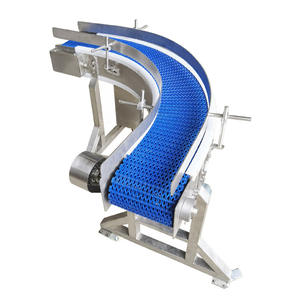 Xian Bang yeni modüler bant konveyör sistemi paslanmaz çelik zincir plaka anti-bakteriyel plastik örgü kemer ayarlanabilir hız - Product Image 1