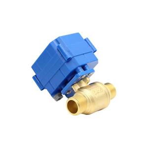 Mini-vanne à boisseau sphérique électrique DN15 en laiton, filetage double mâle 4 points, manuelle, pour eau, gaz, huile, fluides de base, petite vanne de vidange, OEM - Product Image 5