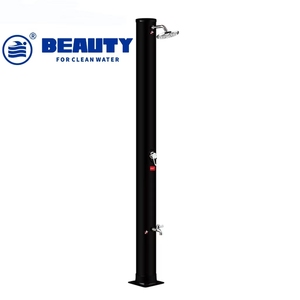 Douche solaire extérieure droite en 2 sections, colonne de douche solaire chauffée 18L en ABS <span class=keywords><strong>PVC</strong></span> pour <span class=keywords><strong>piscine</strong></span>, jardin, plage, cour arrière, spa - Product Image 1