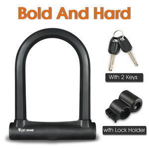 WEST BIKING-Serrure en U antivol en acier, pour porte, VTT, vélo de route, vélo électrique, chaîne de sécurité - Product Image 5