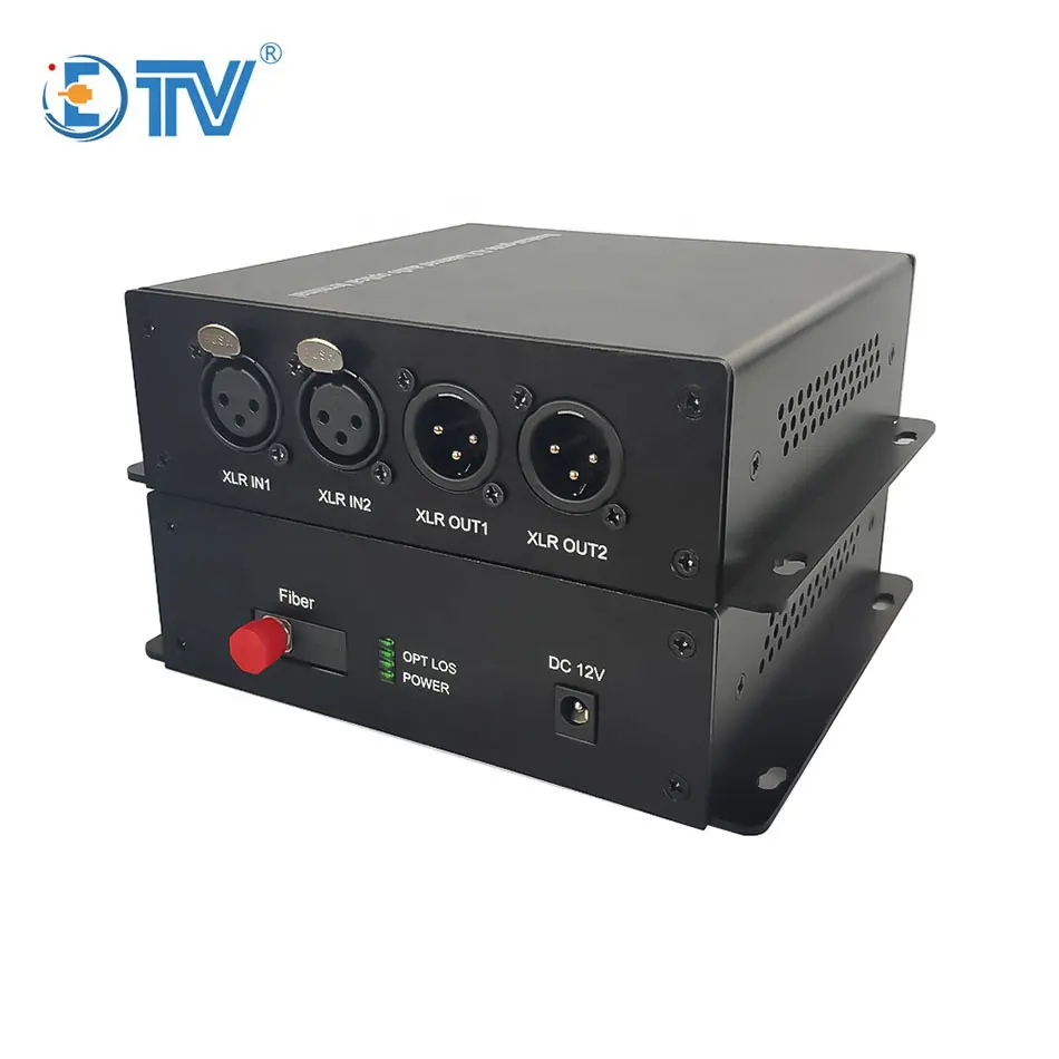 ETV xlr balanced to fiber optic Broadcast xlr balanced audio over fiber