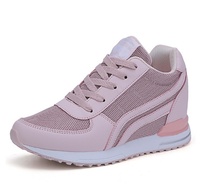Nouvelles chaussures pour femmes légères augmentant la taille de 6 cm, design tendance, lacets, baskets de marche pour femme, pointures 35-41, prix bas