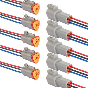 Ensamblaje de arnés de cables eléctricos automotriz personalizado con conectores Deutsch <span class=keywords><strong>DT</strong></span>/AT Series de 3 pines, 16AWG - Product Image 5