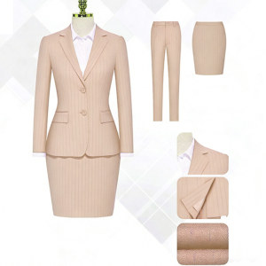 <span class=keywords><strong>Traje</strong></span> de <span class=keywords><strong>Mujer</strong></span> Más Vendido, Color Lavanda Morado con Rayas Finas, Solapa Simple, Tela TR, Conjunto de <span class=keywords><strong>Traje</strong></span> para <span class=keywords><strong>Mujer</strong></span> - Product Image 3