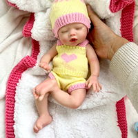 Adorables cadeaux de festival : Poupée Reborn réaliste en silicone solide de 12 pouces, fille avec veines, jouet en silicone souple à bouche ouverte