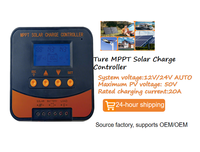 Contrôleur solaire et d'éclairage MPPT haute efficacité 10A-60A 12V/24V avec protection multi-batteries automatique pour camping-car, bateau et applications marines