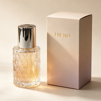 Bouteille en verre pour diffuseur à roseaux avec impression de logo personnalisé, givrée, transparente, ambrée, vide, pour arômes et parfums, faible MOQ direct usine