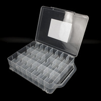 Boîte de rangement multi-compartiments à couvercle en plastique PP, directement de l'usine, avec plateau à quarante-six grilles, organisation moderne et minimaliste pour la coiffeuse