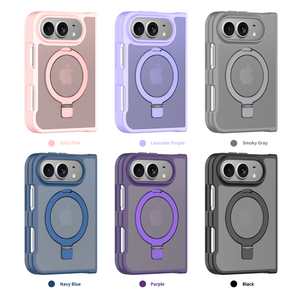Fabricant professionnel d'étuis Duo pour <span class=keywords><strong>iPhone</strong></span> avec support anneau, finition douce mate, personnalisable, antichoc, magnétique, pour téléphones portables, en gros - Product Image 1