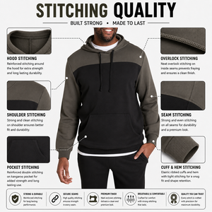 Sudadera con Capucha para Hombre 2026, 100% Algodón, Felpa, Corte Regular, con Bolsillo, Transpirable, Colores Personalizables, Ajustable - Product Image 6