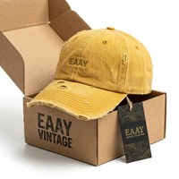 Oldschool luxe dobby fruit vintage gewassen gestreepte baseballcap met verweerde klep en contrastkleur, 6-delige constructie