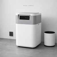Machine à Compostage Électrique en Acier Inoxydable de 5 kg de Capacité Quotidienne pour la Maison et les Petits Restaurants, Processeur de Déchets Alimentaires Inodore