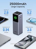 UGREEN PB722 Nexode Power Bank 25000mAh 200W Chargeur portable pour ordinateur portable PD 3.1 Charge rapide 90Wh Batterie externe 3 ports