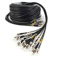 Câble de raccordement optique blindé tactique SM G657A 2/4/6/8/12/24 fibres, noir, TPU, 5G, connecteurs LC/SC/ST/FC/MPO/IP67, garantie 3 ans
