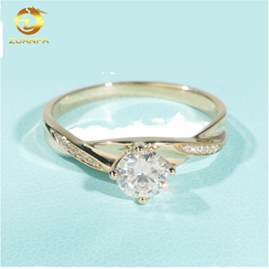 Classic 4Claws Sterling Silver Prong Setting Rose Gold Plated GRA Certified Wedding Bridal Women's Luxury 5MM Moissanite <b>Ring</b> - Product Image 1