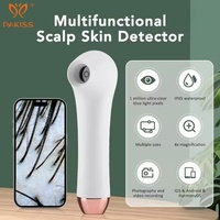 Détecteur de cuir chevelu sans fil PAKISS, analyseur de peau USB avec grossissement 400x, poignée ergonomique pour l'analyse des follicules pileux