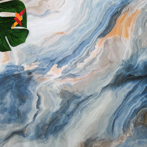 Fond mural de télévision en pierre étoilée, design artistique de luxe, style marbre onyx, pour salon et salle à manger - Product Image 3