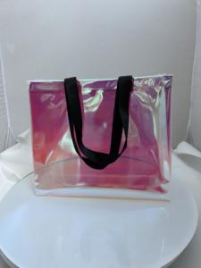 Sac fourre-tout personnalisé en film arc-en-ciel durable, effet de changement de couleur, holographique irisé, multicolore, laminé, pour supermarché - Product Image 1