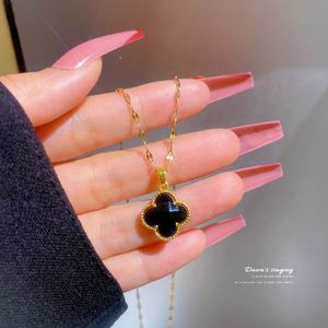 <span class=keywords><strong>Collier</strong></span> pendentif tendance en acier inoxydable plaqué or avec zircon en forme de fleur, bijoux Miss Fox <span class=keywords><strong>pour</strong></span> petite amie - Product Image 2