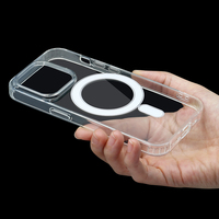 Étui de téléphone portable VIETAO personnalisé imprimé transparent antichoc anti-chute magnétique en acrylique/TPU tendance pour 15 Pro Max