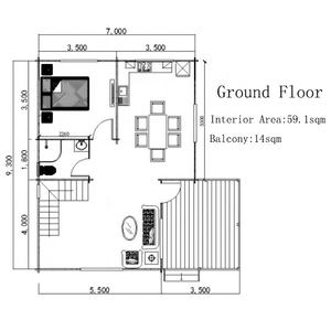 Casa <span class=keywords><strong>de</strong></span> <span class=keywords><strong>Madera</strong></span> <span class=keywords><strong>de</strong></span> Lujo <span class=keywords><strong>de</strong></span> Construcción Rápida para Tres Personas, Villa Prefabricada, Casa Prefabricada - Product Image 2
