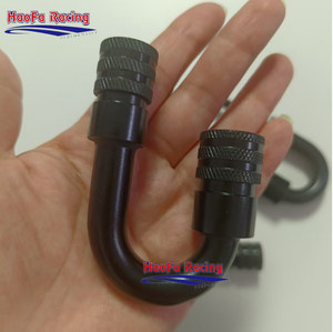 Tuyau d'huile à pression en aluminium Extrémité de tuyau et raccord Adaptateur à pression pour éthanol 5/16 ou 7.89mm à 3/8 360 Raccord pour conduite de carburant - Product Image 3