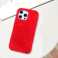 Housse de téléphone tendance en velours et fourrure chaude pour iPhone 16 15 14 Pro Étui généreux pour iPhone 11 12 13 ProMax