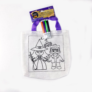 กระเป๋าผ้าแคนวาสโท้ท Diy สำหรับงานฝีมือ,กระเป๋าผ้าแคนวาสสำหรับงาน DIY ใช้ซ้ำได้ - Product Image 3