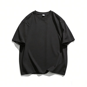 T-shirt Homme Vintage en Coton Lourd 100% Tricoté Uni Écologique, Manches Courtes, Coupe Oversize, Doux et Extensible, Personnalisable avec Logo, Style Décontracté - Product Image 2