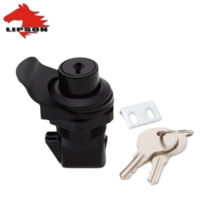 Bloqueo de botón pulsador de caja de tres puntos Material de nailon Acabado negro Marca LIPSON - Product Image 2