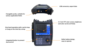 SUB180 <strong>Portable</strong> Digital Ultrasonic Flaw Detector_ Non-destructive Testing Equipment_ B Scan - Product Image 5