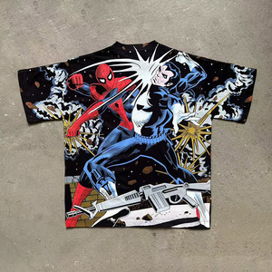 Tùy Chỉnh Của Nhà Sản Xuất Sang Trọng Quá Khổ Retro T-Shirt 100% Dệt Kim Cotton Phong Cách Giản Dị <span class=keywords><strong>3D</strong></span> Top Pickling Thương Hiệu Đồ Họa In Ấn - Product Image 2